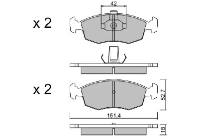 Комплект тормозных колодок (AISIN: BPFI-1017)